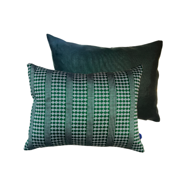 housse de coussin, coussin vert, housse verte, coussin pagne tisse, coussin textile africain, coussin vert, artisanat senegalais, decoration africaine