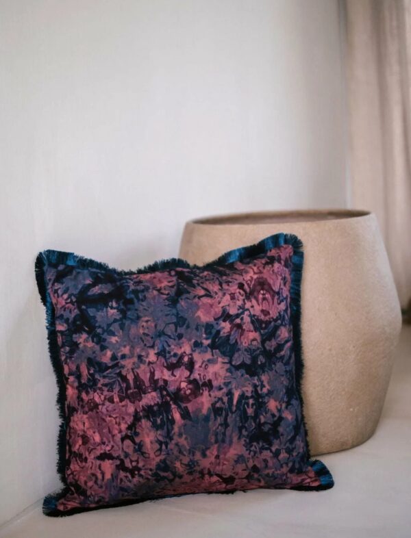 housse de coussin rose, housse en batik, textile ghanéen, housse de coussin sophistiqué, coussin original, afrokidekor