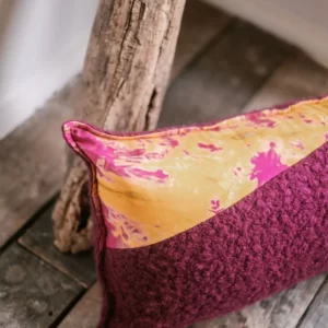 coussin rose, housse de coussin, textile batik, coussin chic, petite coussin douillet, décoration africaine, afrokidekor