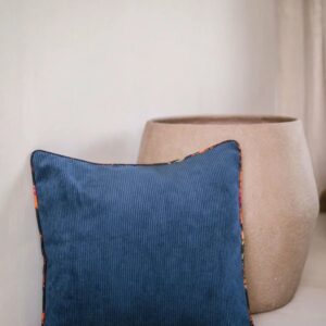 housse de coussin, ghana, artisanat ghanéen, coussin chambre, coussin bleu, coussin orange, décoration africaine