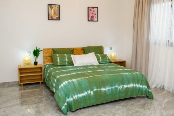 housse de couette, linge de lit, housse de lit, drap coton, fabrication sénégalaise, artisanat sénégalais, made in africa, chambre africaine, décoration africaine moderne, chambre, drap vert, housse de couette vert