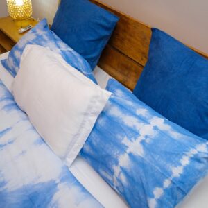 housse de couette, linge de lit, housse de lit, drap coton, fabrication sénégalaise, artisanat sénégalais, made in africa, chambre africaine, décoration africaine moderne, chambre, drap bleu ciel, housse de couette bleu ciel, drap bleu