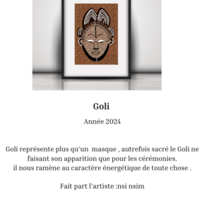 Illustration Murale Masque Africain * GOLI 30x40